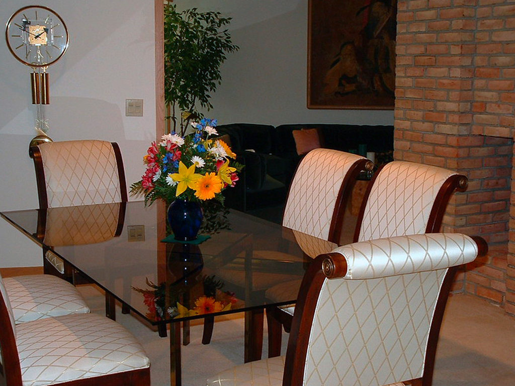contemporary designed dining area